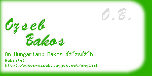 ozseb bakos business card